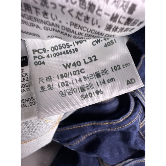 Levi's 505 Jeans Men's 40x32 Blue Dark Straight Cowboy Biker Preppy Stretch - Picture 6 of 15